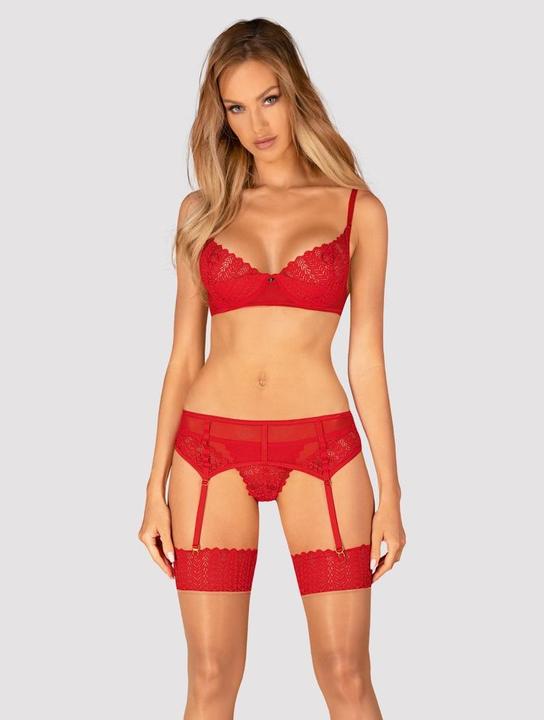 Productafbeelding Obsessive Ingridia 3teiliges Set Rot (M, L)