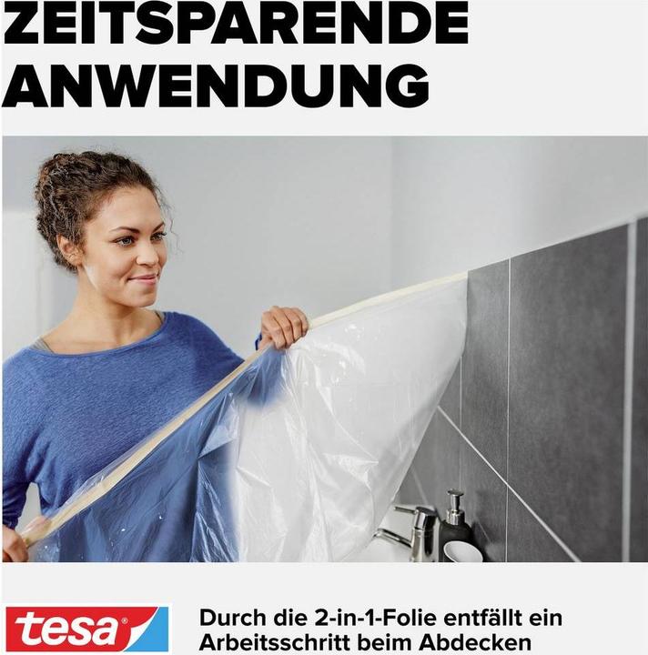 Image du produit tesa EASY COVER Malerfolie ECONOMY Refill Nachfüllrolle (140 mm)
