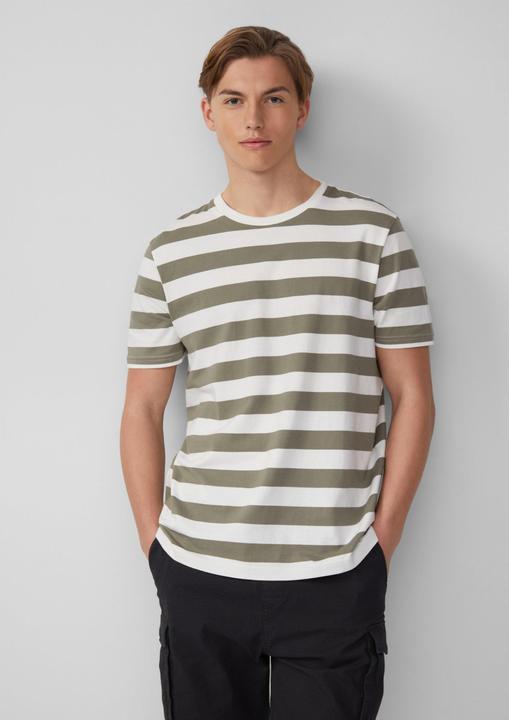 Produktbild S.Oliver T-Shirt T-Shirt mit Rundhalsausschnitt und Blockstreifen (XXL)
