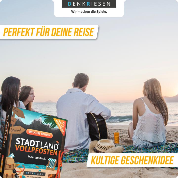 Image du produit Denkriesen Stad Land Vollpfosten - Jeu de cartes Édition Vacances (f) (Allemand, 3 - 6 Joueur)