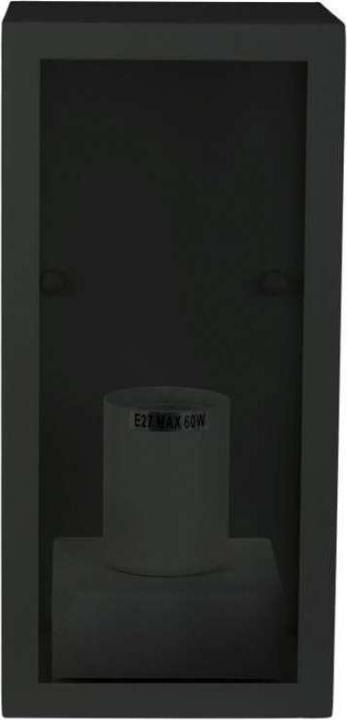 Produktbild V-TAC VT837 Wandleuchte 1 x E27 Matt Schwarz Klarglas (E27, IP44)