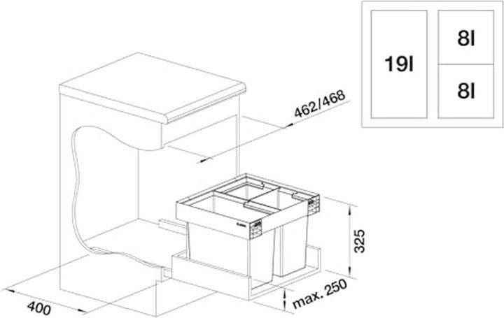 Actual product image Blanco Flexon II Low 50/3 (35 l)