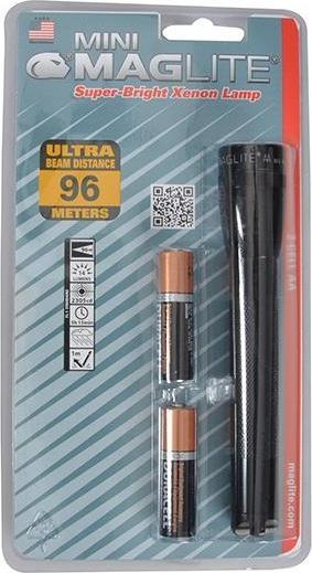 Actual product image Maglite M2a016 Mini Mag Aa Incandescent Torch Black (blister Pack) (14.60 cm)