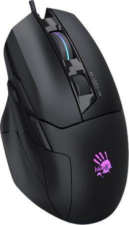Actual product image A4Tech Bloody W70 Max Activated, RGB podsvícená herní myš, 12000 DPI, USB, černá (Cable)