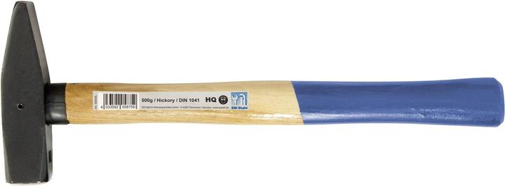 Produktbild SW-Stahl 50905L Schlosserhammer mit Stielschutz I Werkzeughammer aus Hickoryholz I Hammer mit Kopfge (500 g)