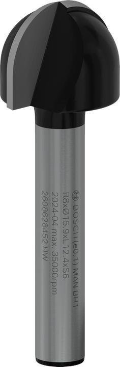 Produktbild Bosch Professional Zubehör Hohlkehlfräser, 6 mm, R1 8 mm, D 15,9 mm, L 12,3 mm, G 45 mm