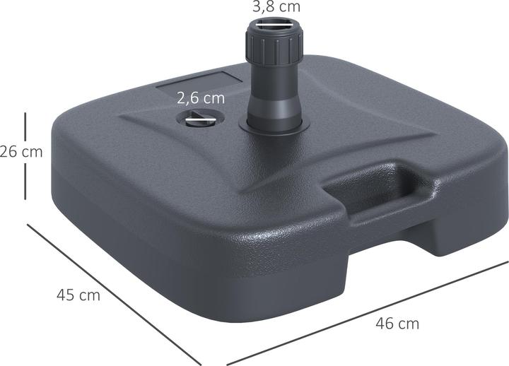 Actual product image Outsunny Parasol stand with rounded edges