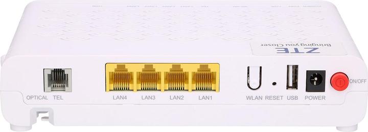 Actual product image ZTE F623 | ONT | WiFi, 1x GPON, 3x RJ45 100Mb/s, 1x RJ45 1000Mb/s, 1x RJ11, 1x USB