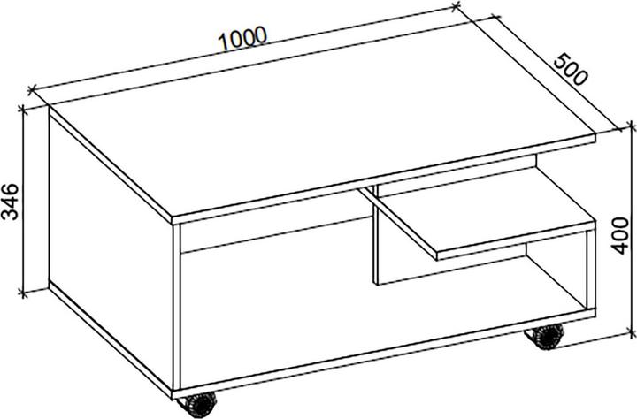 Produktbild VCM Sofatisch (50 x 100 x 40 cm)