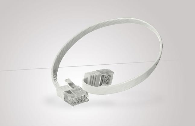 Produktbild Tecline Patchkabel Cat.6 U/UTP, ungeschirmt, flach, grau, 10.0m superflaches Patchkabel z.B. für die Verlegu (U/UTP, CAT6, 10 m)