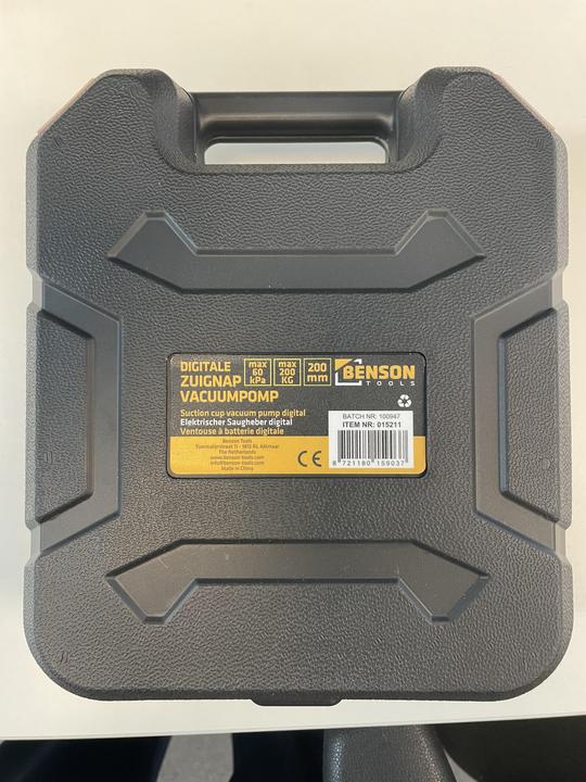 Actual product image Benson Suction cup vacuum pump digital