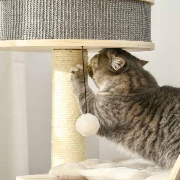 Image du produit PawHut Arbre à chat avec roue d'exercice (91 cm, Multicolore)