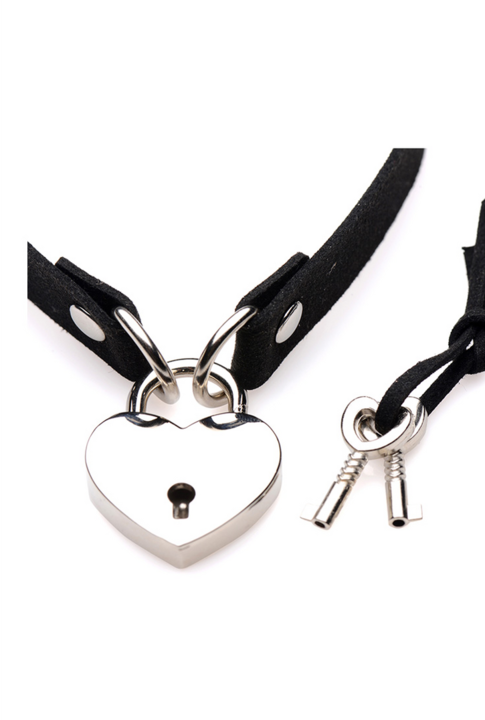 Productafbeelding Master Series Lock-It Hart Slot en Sleutel Choker