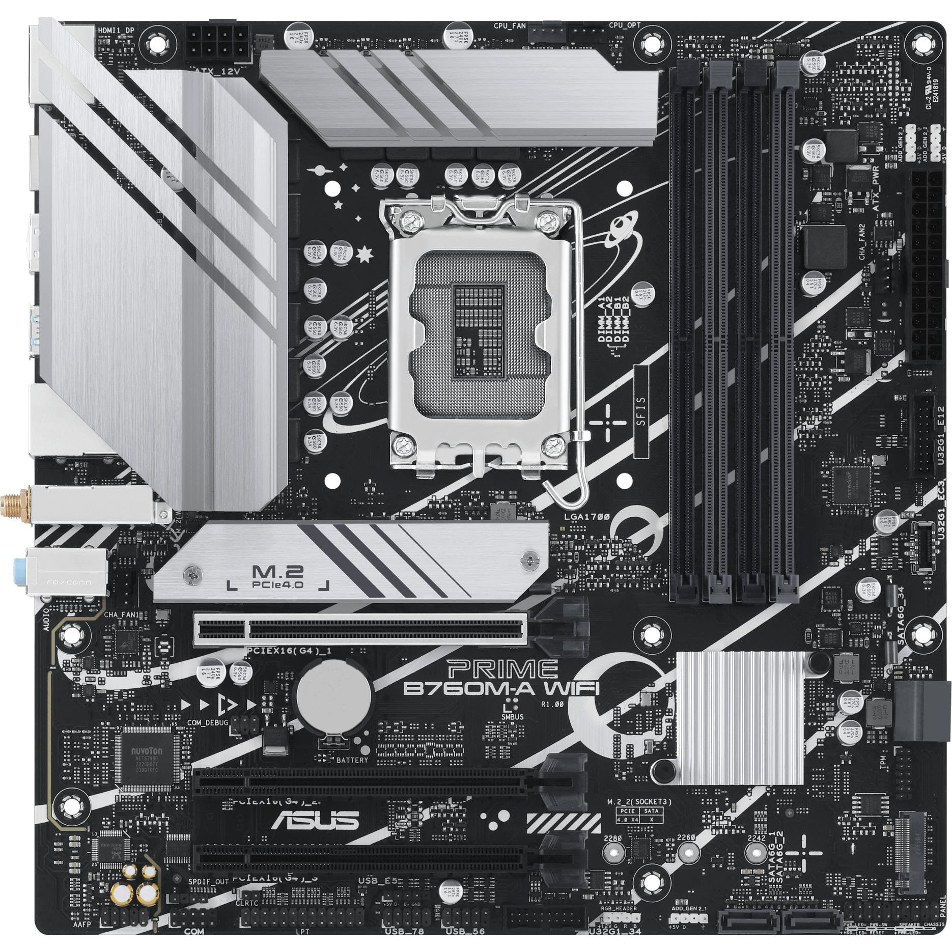 ASUS PRIME B760M-A WIFI (LGA 1700, Intel B760, mATX), Mainboard