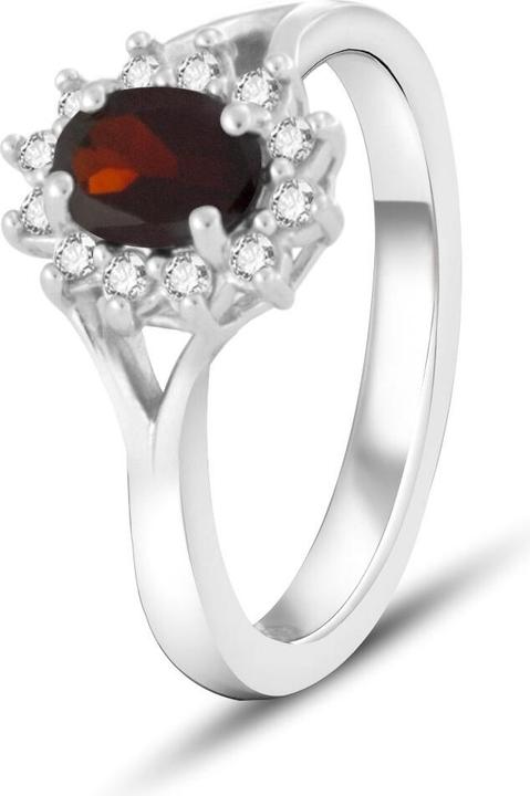 Image du produit Beneto Exclusif - Bague de charme avec garnet bourgogne GRAAGG4 - Circuit : 54 mm (54)