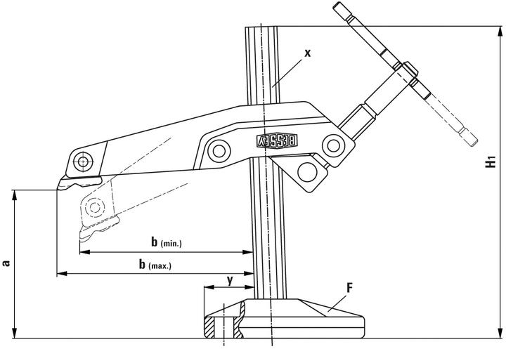 Produktbild Bessey Greifarmspanner GRS 200/120 GR (200 mm)