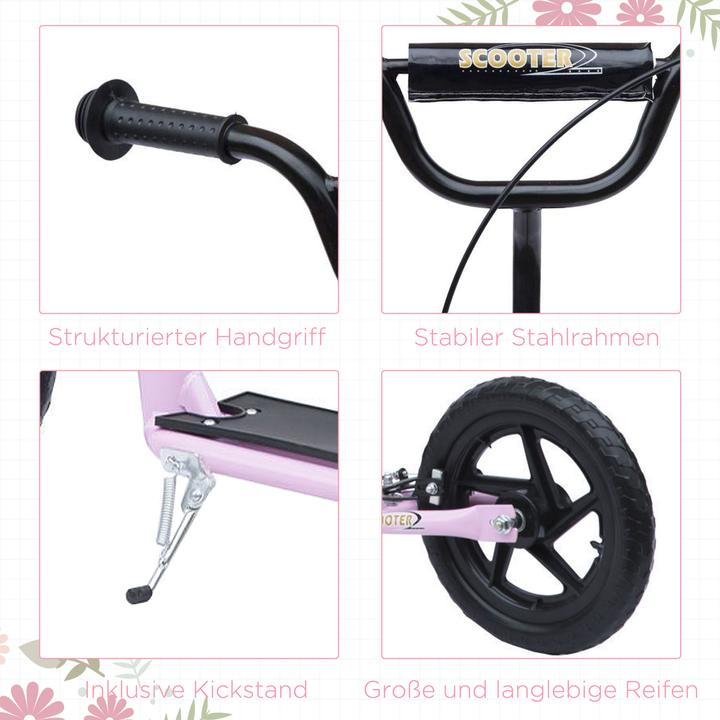 Actual product image Homcom Children's scooter anti-slip tread, metal bike stand for parking