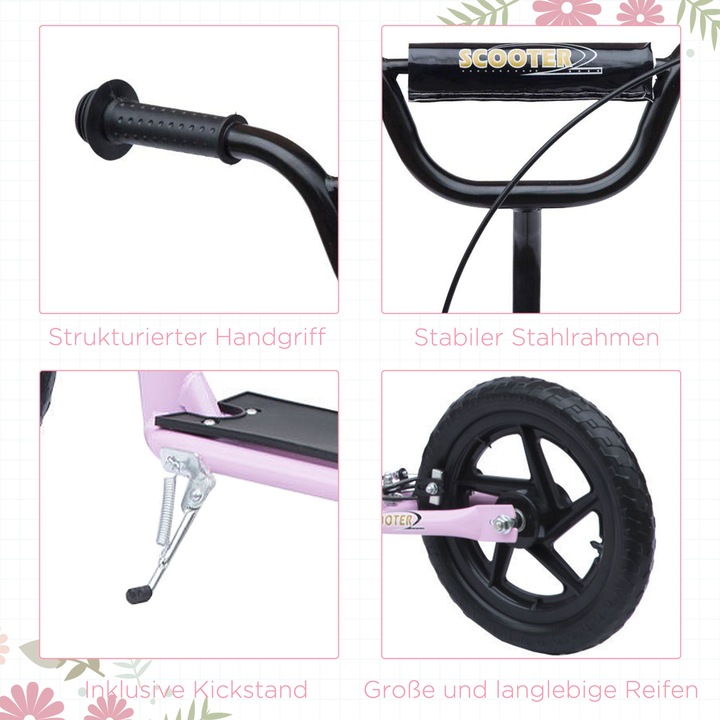 Produktbild Homcom Kinderroller Anti-Rutsch Trittfläche, Metallfahrradständer zum Parken