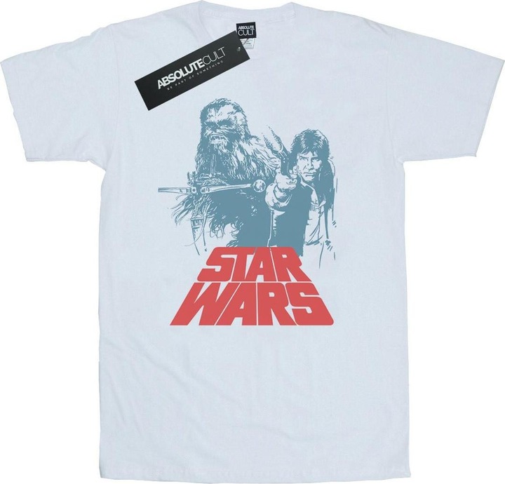 Actual product image Star Wars Mens Han Solo Chewie Duet T-Shirt (L)