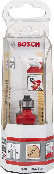 Image du produit Bosch Professional Zubehör Fraise à arrondir Expert for Wood, 8 mm, D 22,2 mm, R1 4,75 mm, L 13,2 mm, G 55 mm