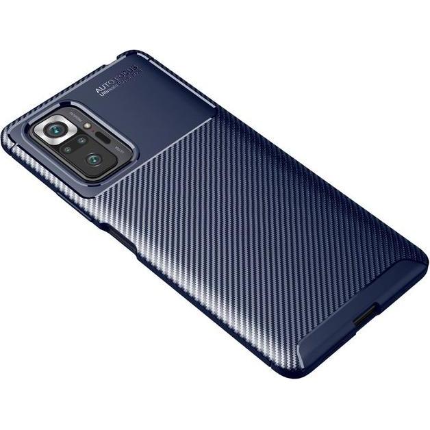 Thumbnail - MU Style Carbon Fiber TPU Softcase Series (Xiaomi Redmi Note 10 Pro), Smartphone Hülle, Blau