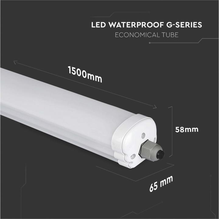 Produktbild V-TAC VT1574 LED Wasserdichte Lampe GSerie 1500mm 48W 6500K 120lmW (5760 lm)