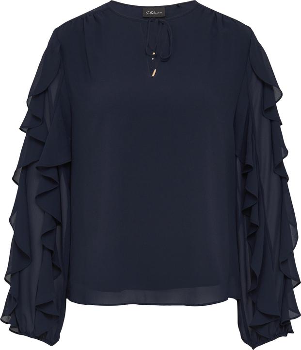 Immagine prodotto s.Oliver Bluse Leichte Chiffonbluse mit Rüschenärmeln (32)