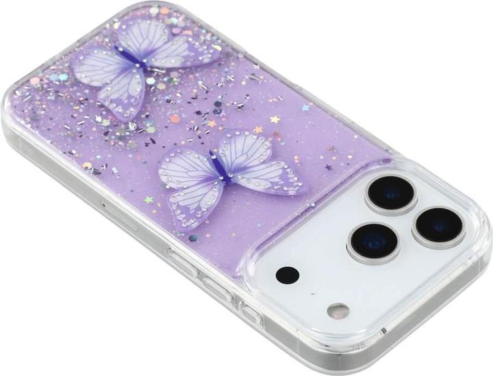 Actual product image Cover-Discount iPhone 17 Pro Max - Glitzer Hülle Schmetterlinge (Apple iPhone 17 Pro Max)