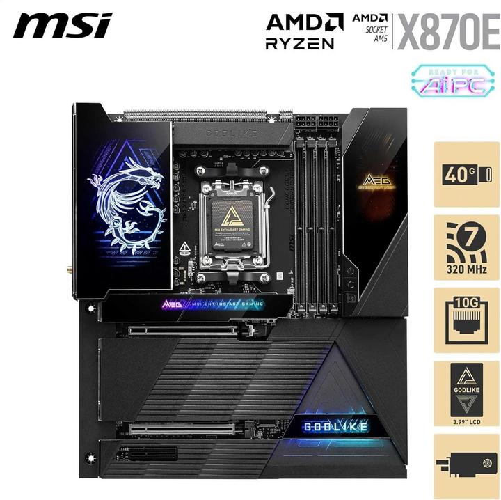 Productafbeelding MSI MEG X870E GODLIKE (AM5, AMD X870E, E-ATX)