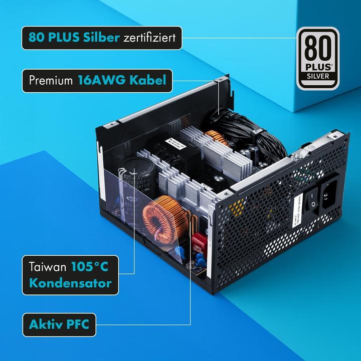 Produktbild Effitek Netzteil 850W Silver ATX 3.1, PCI 5.1 (850 W)