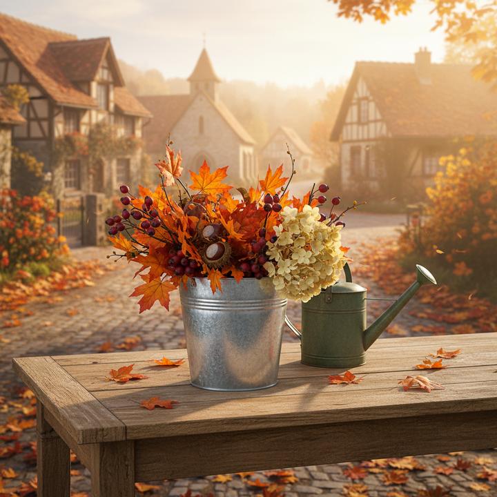 Produktbild Viana Blumentopf mit Griffen Deko Eimer (21 x 21 x 19.50 cm)