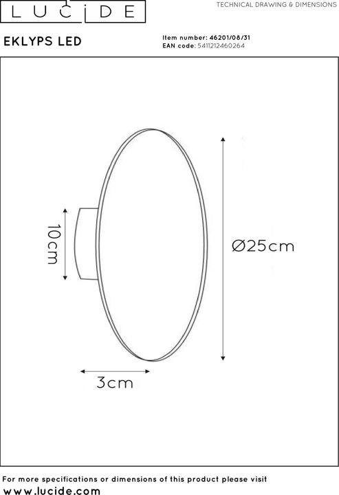 Produktbild Lucide Eklyps (480 lm)
