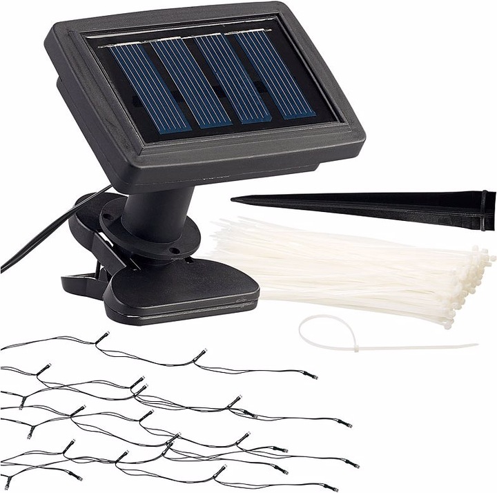 Actual product image Luminea Solar LED Parasol Light Chain (1.50 m)