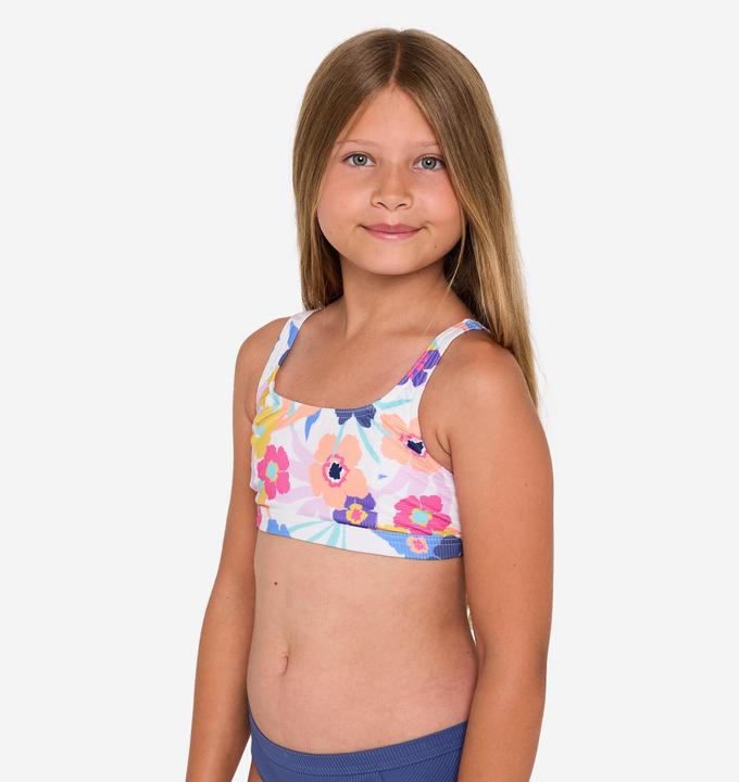 Immagine prodotto Olaian Bikini-Oberteil Mädchen Bustier geblümt verstellbar 500 Nora weiss (140)