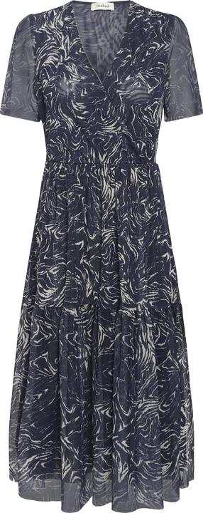 Navy swirl print