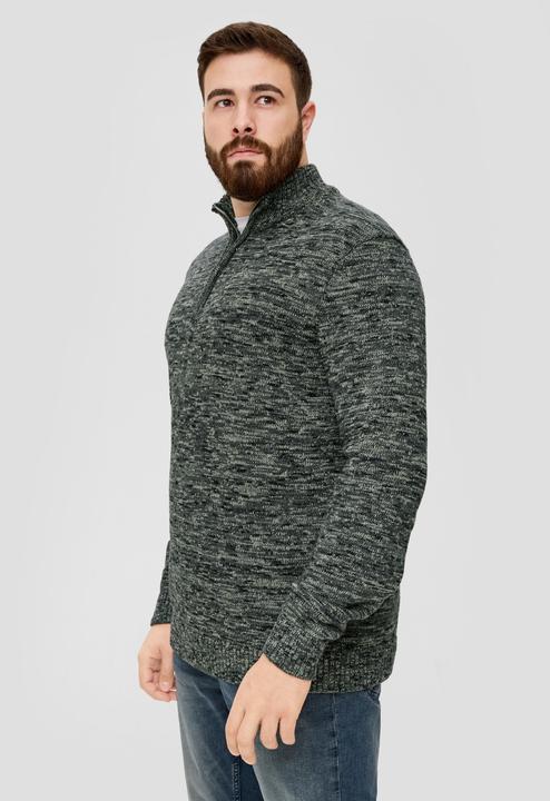 Actual product image s.Oliver Strickpullover Troyer-Pullover aus Moulinegarn (3XL)
