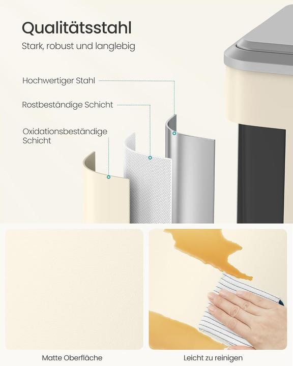Produktbild Songmics Mülltrennsystem mit Softclose-Deckel (30 l)