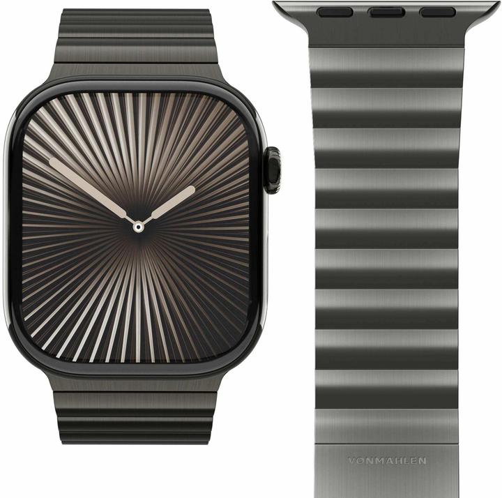 Produktbild Vonmählen Edelstahl Gliederarmband Pro für Apple Watch 44/45/46/49mm, granitgrau (316L-Edelstahl, Edelstahl)