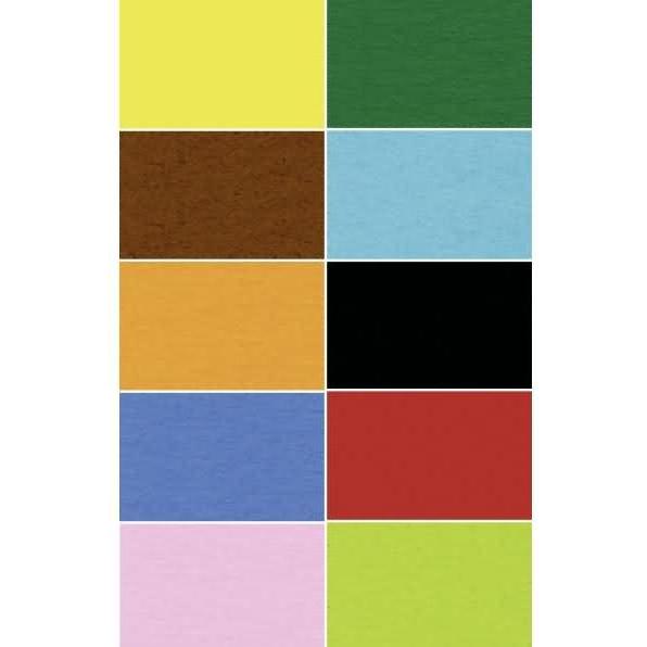 Ursus, Bastelpapier, Fotokarton 300g/qm 50x70cm VE=50 Bogen 10 Farben sortiert (300 g/m², 1 x)
