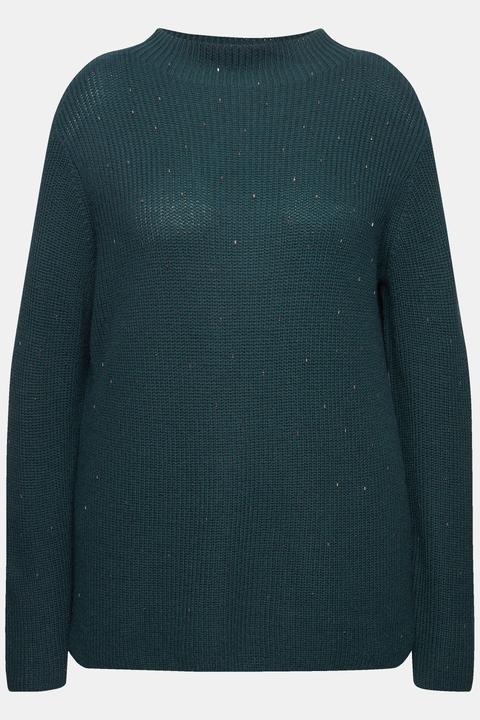 Produktbild Ulla Popken Pullover, Wollmix, Ziersteine, Stehkragen, Langarm (56)