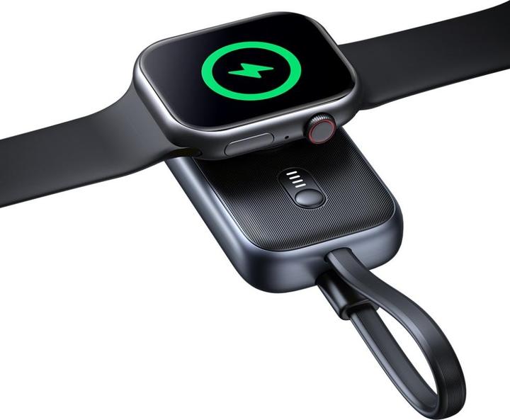 Actual product image Usams Inductive charger for Apple Watch CD245 2-in-1 with 1200mAh powerbank + USB-C cable tarnish (5 W)