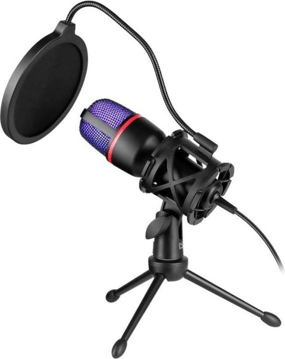 Actual product image Defender FORTE GMC 300 Wired Microphone with STREAM RGB USB Streaming Tripod