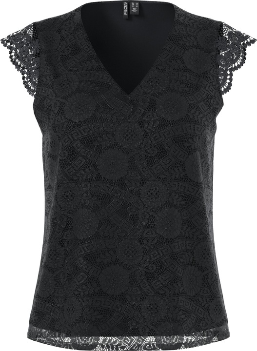 Pieces Pcolline Sl Lace V-Neck Top Wvn Noos