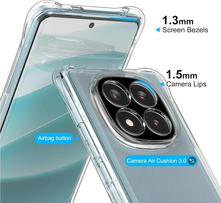 Produktbild Screenguard Hülle Crystal Soft Airbag Bumper (Xiaomi Redmi Note 14 Pro+ 5G)
