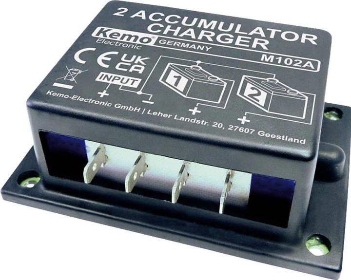 Kemo 6-24V Zwei-Akkulader M102A