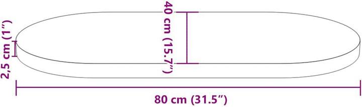 Image du produit vidaXL Tischplatte (80 x 40 cm)
