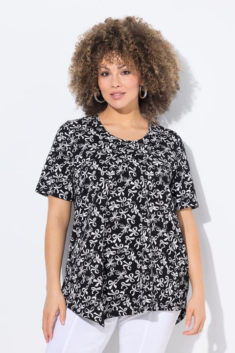 Produktbild Ulla Popken T-Shirt, Schleifen, Biesen, A-Linie, Rundhals, Halbarm (42, 44)