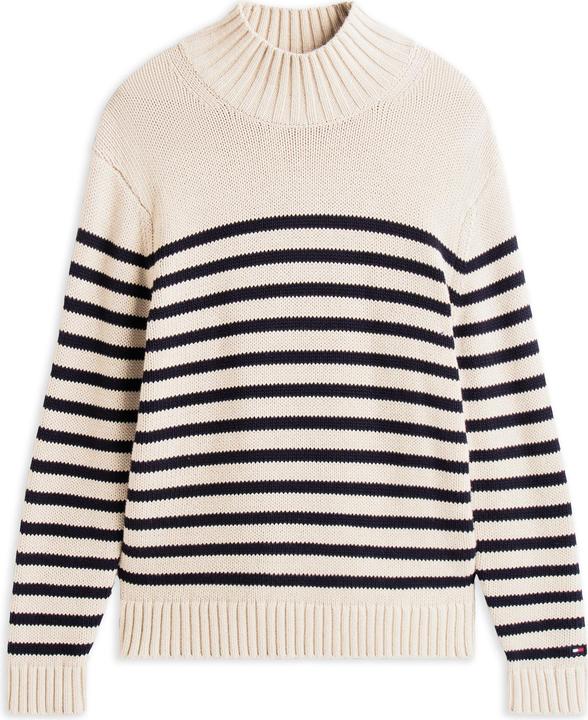 Produktbild Tommy Hilfiger Breton Cotton Stripe Mock Neck (S)