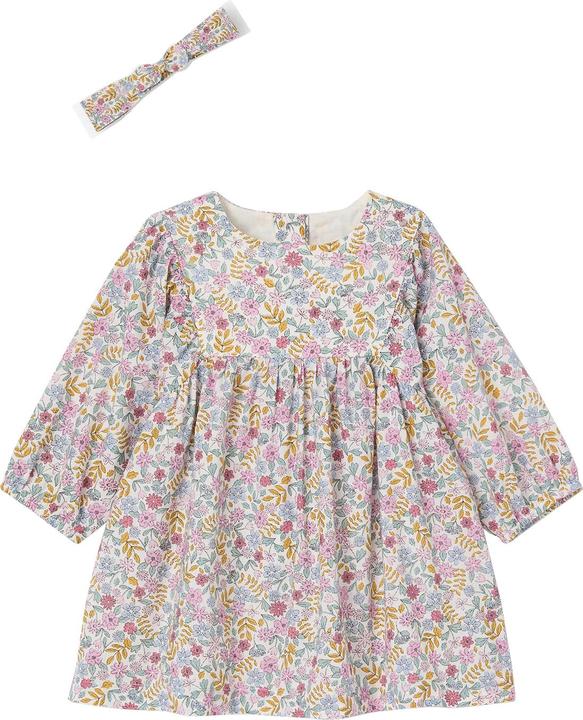 Actual product image Vertbaudet Mädchen Baby-Set mit Blumen: Kleid & Haarband (62)