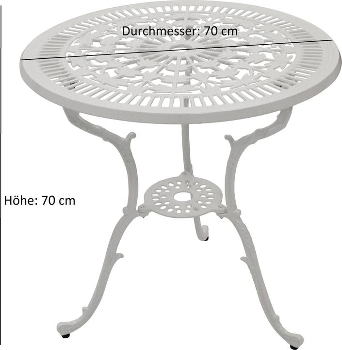 Produktbild Degamo Gartentisch rund (70 x 70 cm)